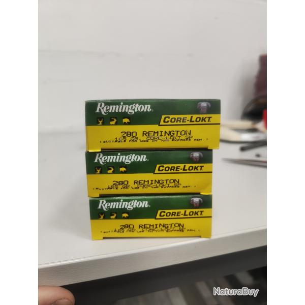 1 EUROS SANS PRIX DE RESERVE !!!60 BALLES REMINGTON 280 REM CORE LOKT 165 GRAINS!!