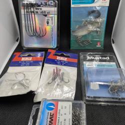Lot Hameçons divers tailles, VMC , MUSTAD, ZEBCO