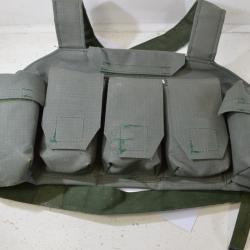 Porte chargeurs ceinturon chest rig - rip stop vert