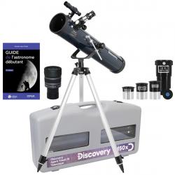 Pack Télescope Discovery Spark Travel 76 avec Oculaires, Barlow, Zoom Optique et Guide