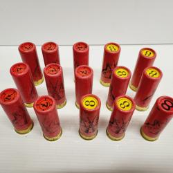Lot de 15 cartouches Française en carton calibre 12 plomb de 7 et de 8