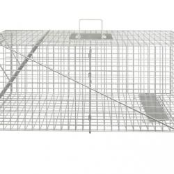 Piège à animaux en fer galvanisé 64,5x25x26,5 cm pour jardin et extérieur