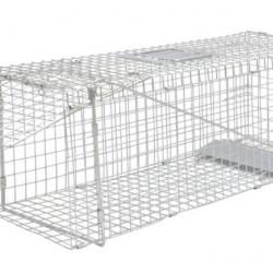 Piège à animaux galvanisé 80x25x27 cm pour jardin extérieur - Capture vivante