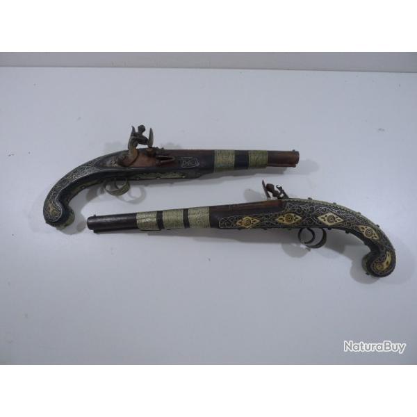 Paires de Pistolet a silex orientaux