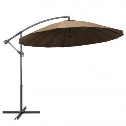 Parasol suspendu avec poteau taupe 3 m