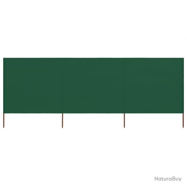 Paravent 3 panneaux Tissu 400 x 80 cm Vert