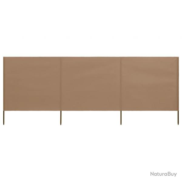 Paravent 3 panneaux Tissu 400 x 80 cm Taupe