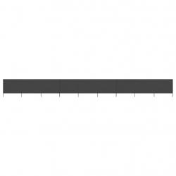Paravent 9 panneaux Tissu 1200 x 80 cm Anthracite