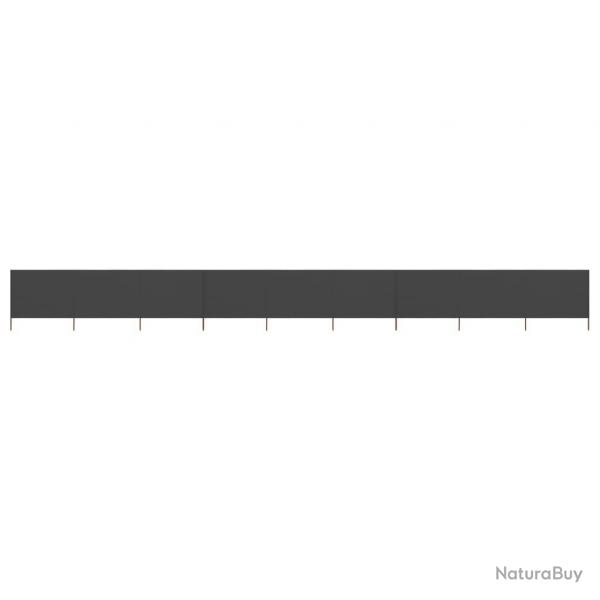 Paravent 9 panneaux Tissu 1200 x 80 cm Anthracite