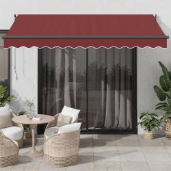 Auvent manuel rétractable bordeaux 350x250 cm