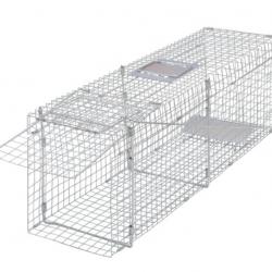 Piège à animaux galvanisé 100x26x31 cm pour jardin extérieur, simple et sûr