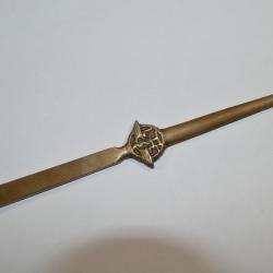 Ancien ouvre lettre artisanat Caducée LTE à identifier Médical WW1/WW2 Déco 14/18 39/45 (20)