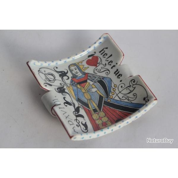 mile GALL Vide poche porcelaine dame de coeur