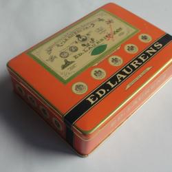 Boite a cigarettes ED. LAURENS Orange Khédive Suisse lithographiée