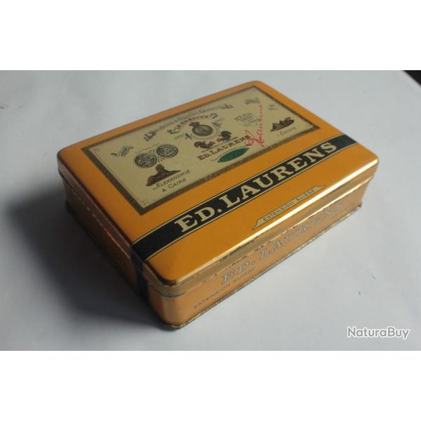 Bote  cigarettes ED. LAURENS Jaune Khdive Suisse tle lithographie