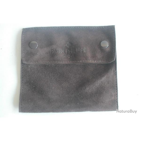 PATEK PHILIPPE Housse daim marron Service Pouch