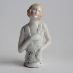 Demi figurine porcelaine Femme Art Déco
