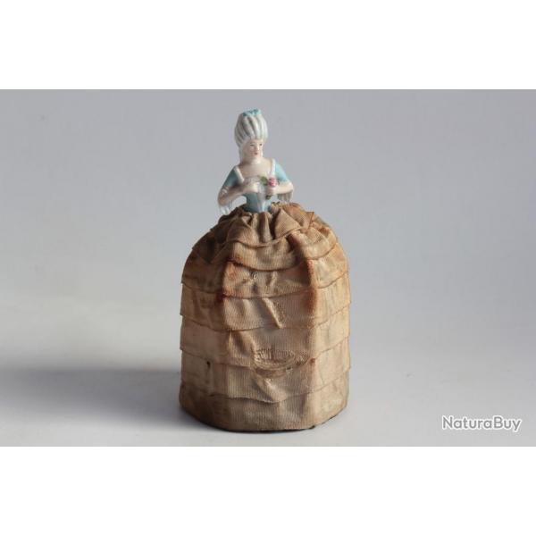 Demi figurine porcelaine Marquise abat-jour