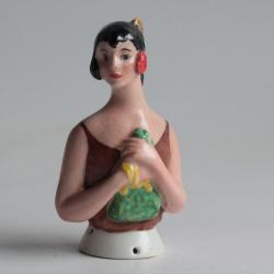 Demi figurine porcelaine Femme Art déco