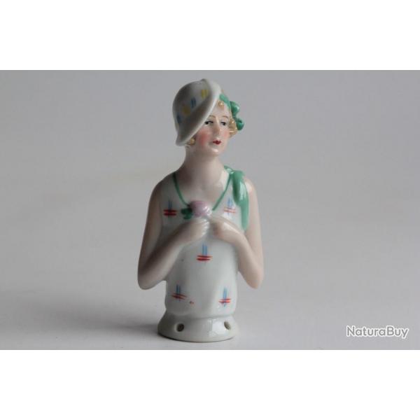Demi figurine porcelaine Femme Art dco