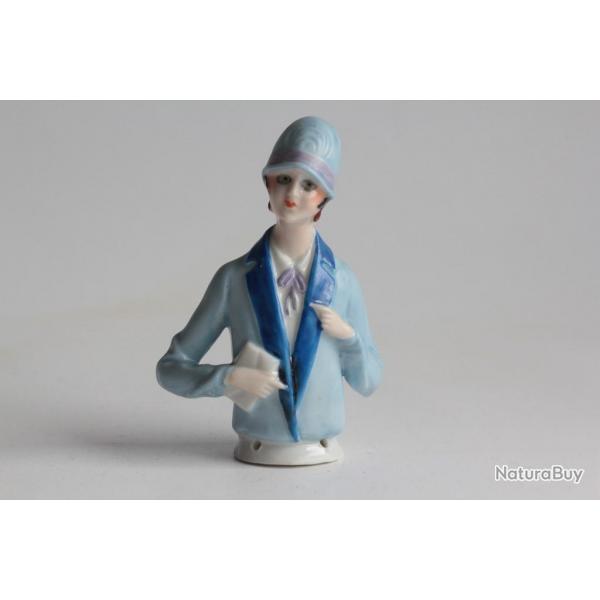 Demi figurine porcelaine Femme Garonne Art dco