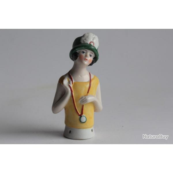 Demi figurine porcelaine Femme Garonne Art dco