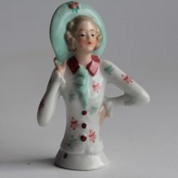 Demi figurine porcelaine Femme Art déco