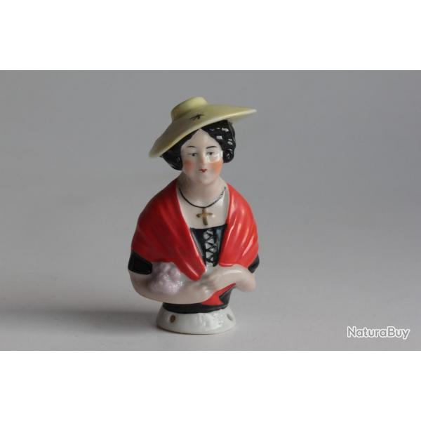 Demi figurine porcelaine Femme Cte d'Azur