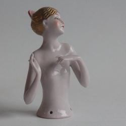 Demi figurine porcelaine Femme nue Art déco