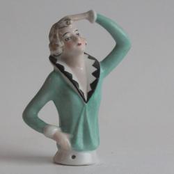 Demi figurine porcelaine Femme Art déco