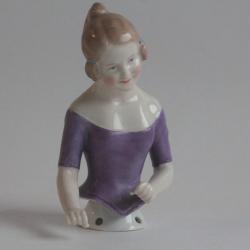 Demi figurine porcelaine Femme Gebrüder Heubach Allemagne