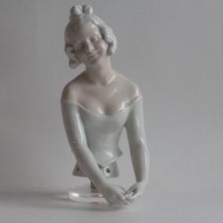 Grande Demi figurine porcelaine Femme Gebrüder Heubach Allemagne