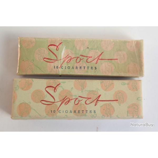 2 Boites  cigarettes carton Sport