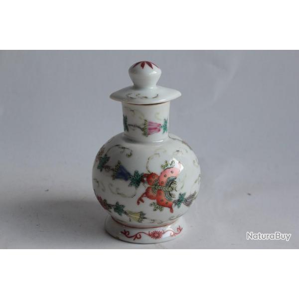 Flacon  parfum porcelaine Papillons Chine