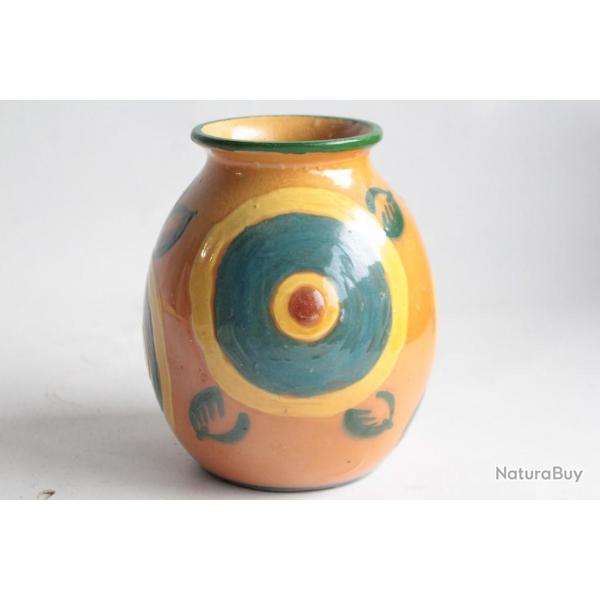 Vase terre vernisse Ferney Voltaire Savoie Art dco