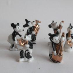 Figurines Orchestre Mickey Mouse porcelaine Walt Disney