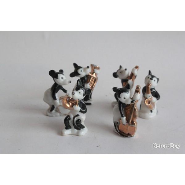 Figurines Orchestre Mickey Mouse porcelaine Walt Disney