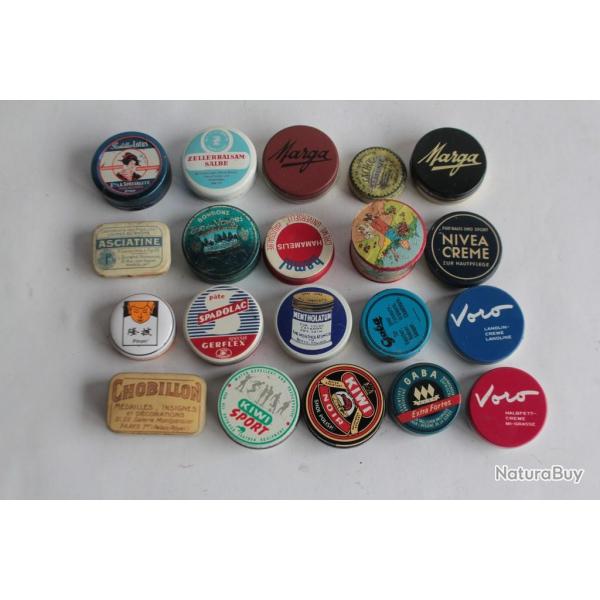20 Anciennes botes publicitaire chantillons mdicaments pharmacie beaut
