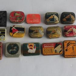 16 Anciennes boîtes publicitaire aiguilles Tourne disque et Gramophone