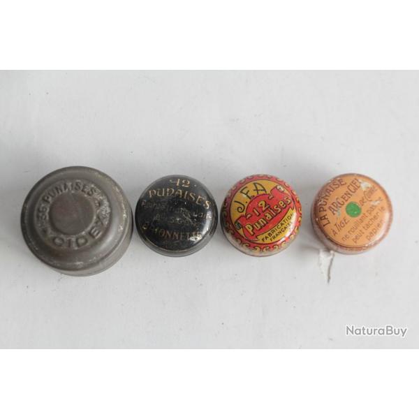 Ancienne botes publicitaire chantillons punaise