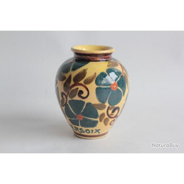 Vase terre vernisse Ren NICOLE Poterie Le pavillon Versoix
