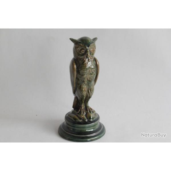 Ancien Hibou terre vernisse