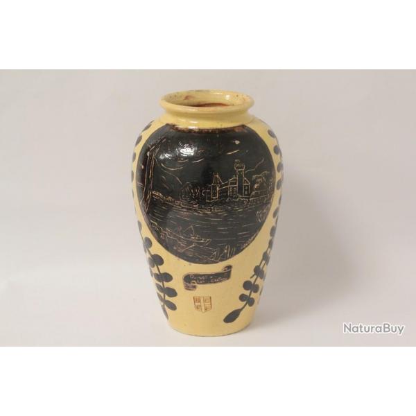 Vase terre vernisse Duingt le Chteau Poterie Savoyarde
