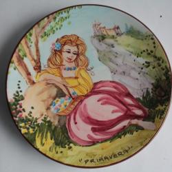 Assiette céramique émaillée PRIMAVERA R.S Marino Italie