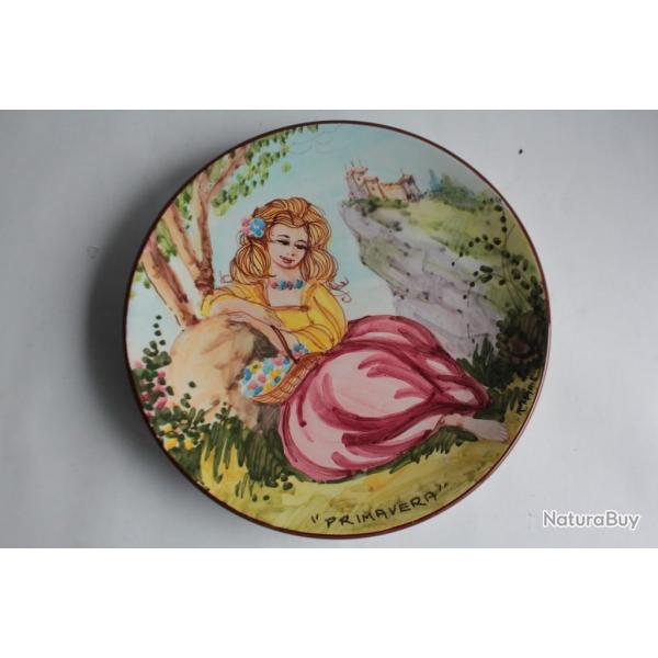 Assiette cramique maille PRIMAVERA R.S Marino Italie