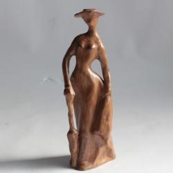 Femme au parapluie Victor de Nalda porcelaine Espagne