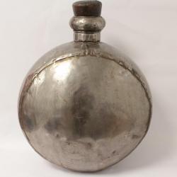 Ancienne Grande gourde métal Rajasthan Inde