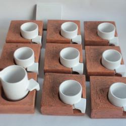 La Sfera Service à café design céramique signé Italie