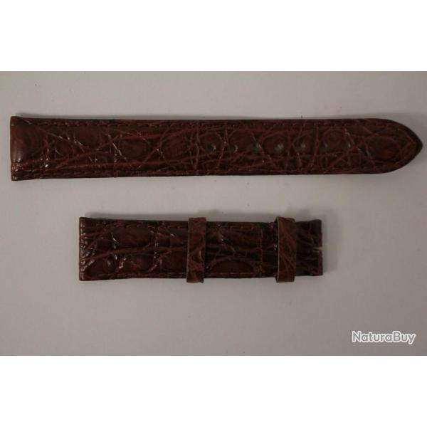 RAYMOND WEIL Bracelet pour montre croco marron 18 mm