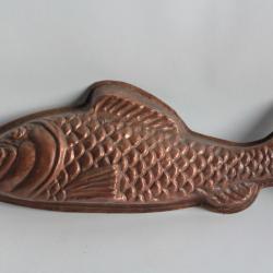 Ancien Moule cuivre Poisson